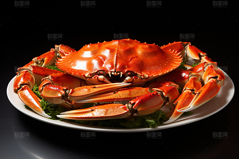 梭子蟹高清冰鲜摄影图