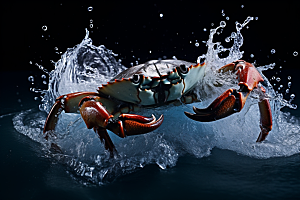 梭子蟹螃蟹海蟹摄影图