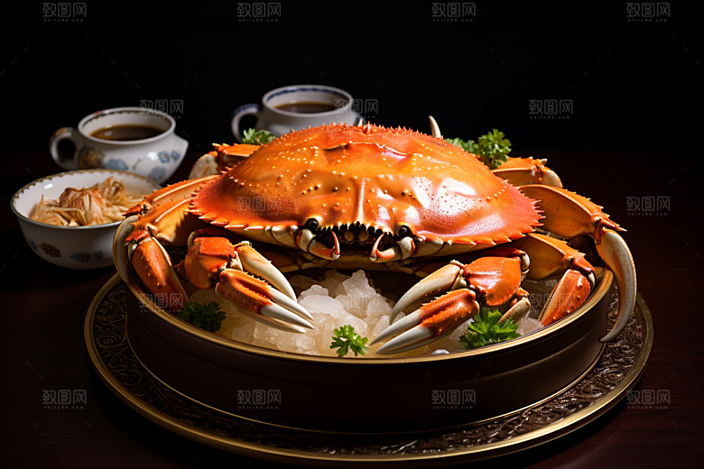 梭子蟹高清海货摄影图