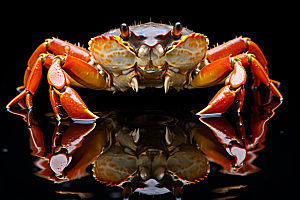 梭子蟹海洋美食摄影图