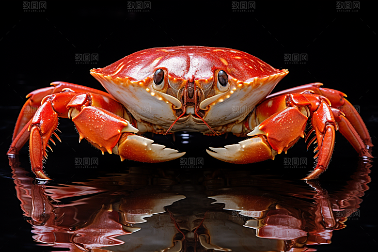 梭子蟹食材高清摄影图