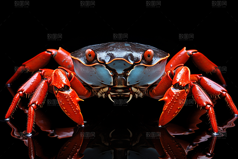 梭子蟹大海海洋摄影图