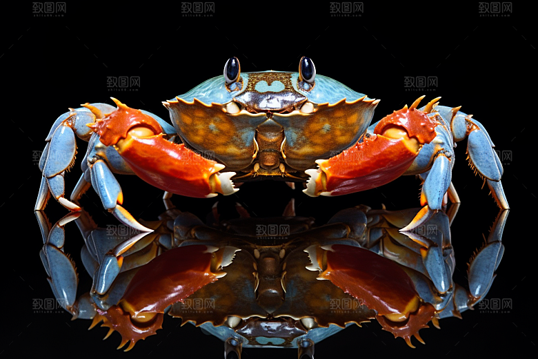 梭子蟹海洋冰鲜摄影图