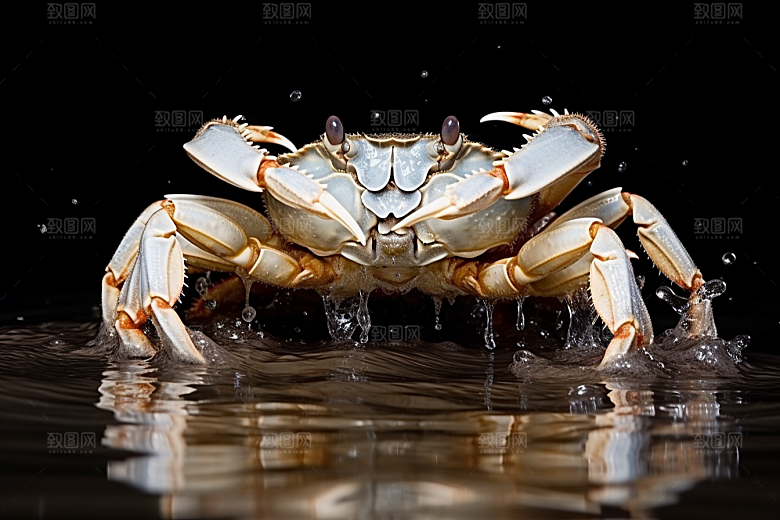 梭子蟹海洋海鲜摄影图