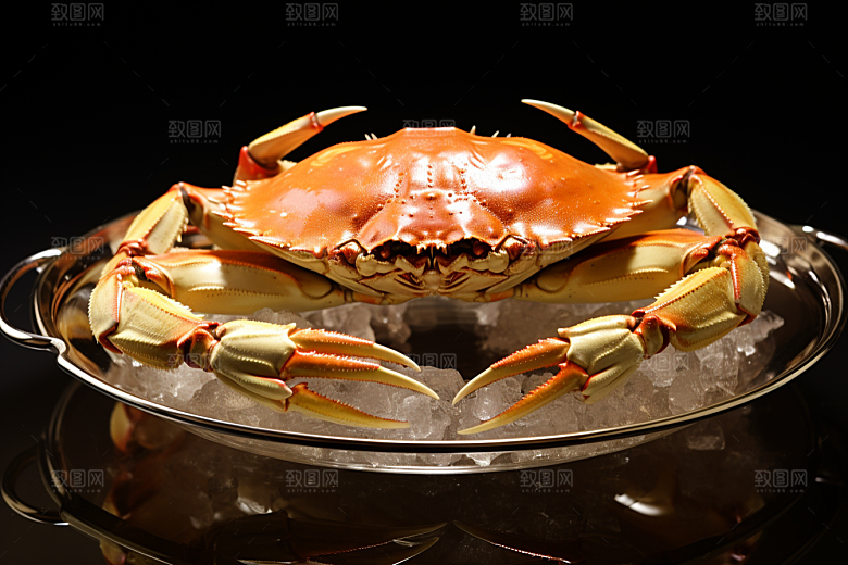 梭子蟹海蟹美味摄影图