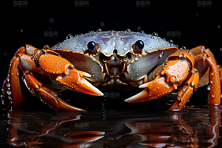 梭子蟹海洋海鲜摄影图