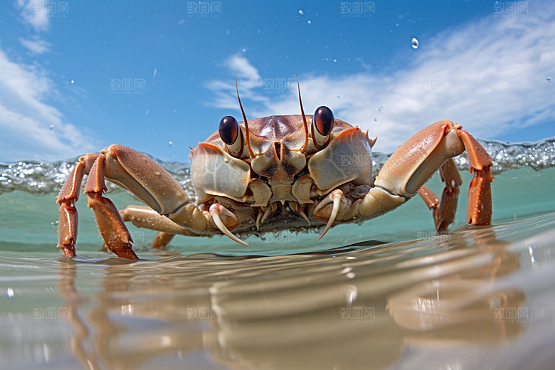 梭子蟹美食海货摄影图