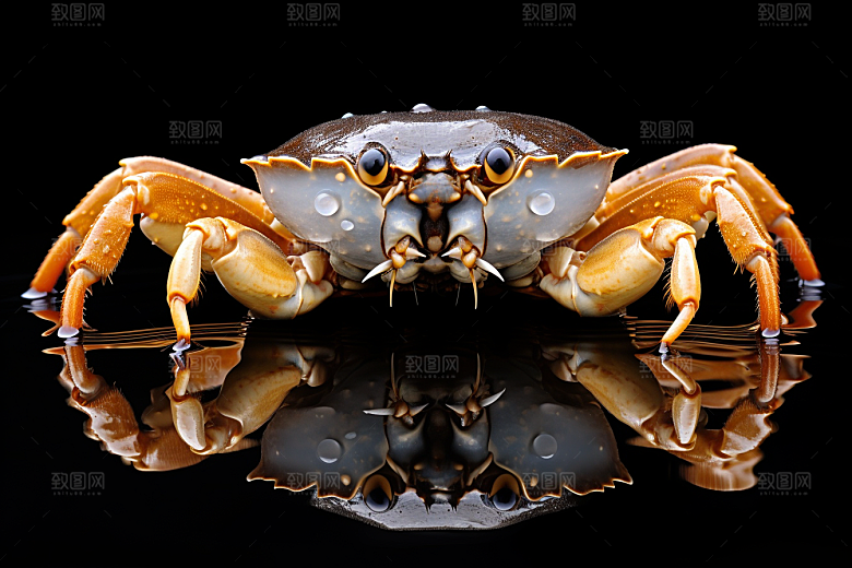 梭子蟹海货美食摄影图
