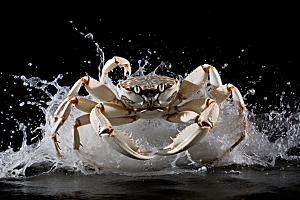 梭子蟹海蟹美食摄影图