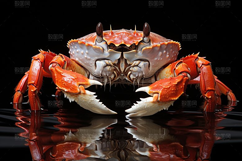 梭子蟹海洋海鲜摄影图