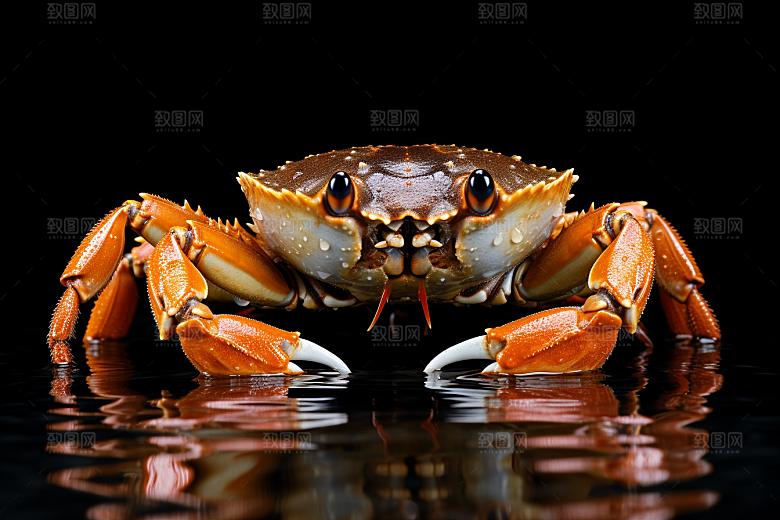 梭子蟹大海海蟹摄影图
