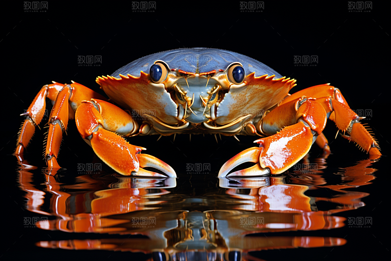 梭子蟹海洋海鲜摄影图