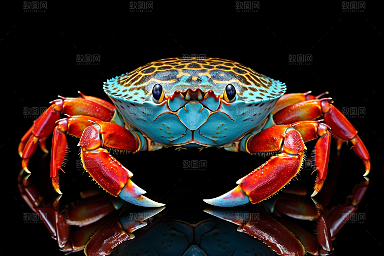 梭子蟹海鲜海货摄影图