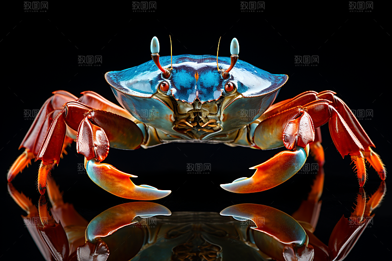 梭子蟹海洋食材摄影图