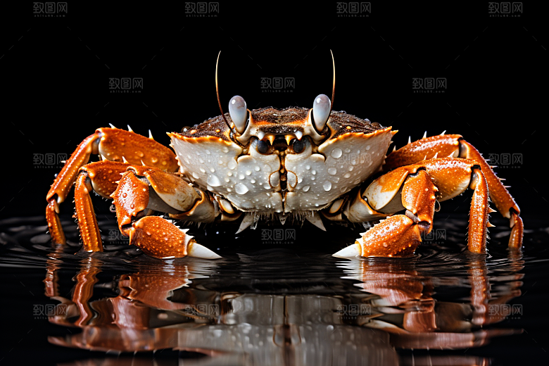 梭子蟹螃蟹食材摄影图
