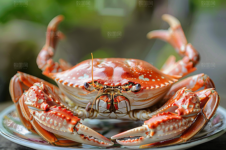 梭子蟹食材美食摄影图