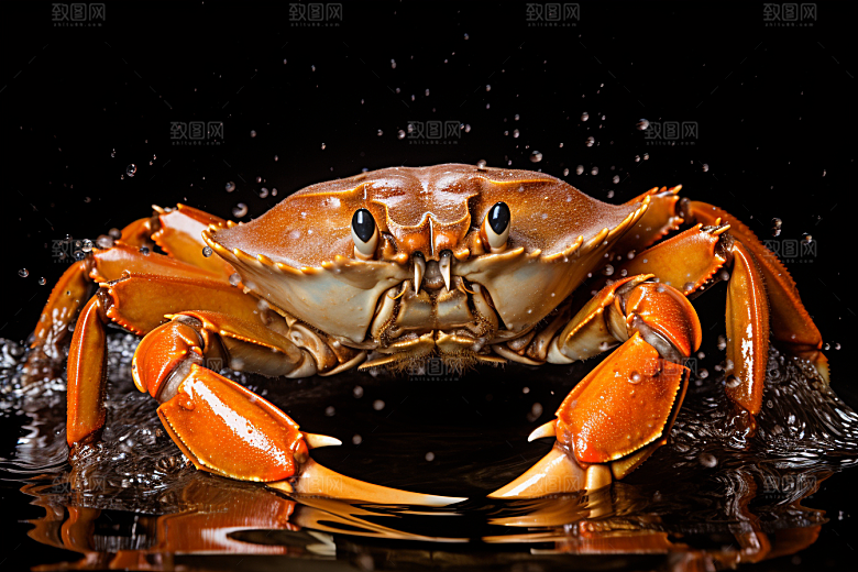 梭子蟹美食海鲜摄影图