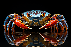 梭子蟹螃蟹海洋摄影图