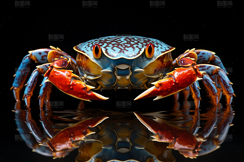 梭子蟹螃蟹海洋摄影图