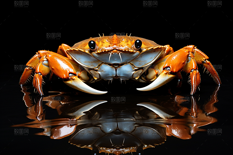 梭子蟹大海海鲜摄影图