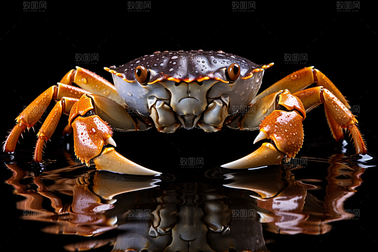 梭子蟹螃蟹食材摄影图