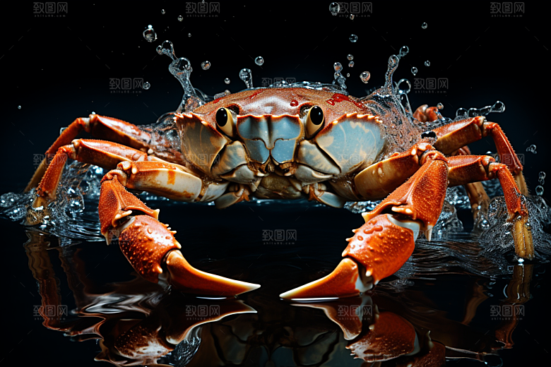 梭子蟹海蟹海洋摄影图