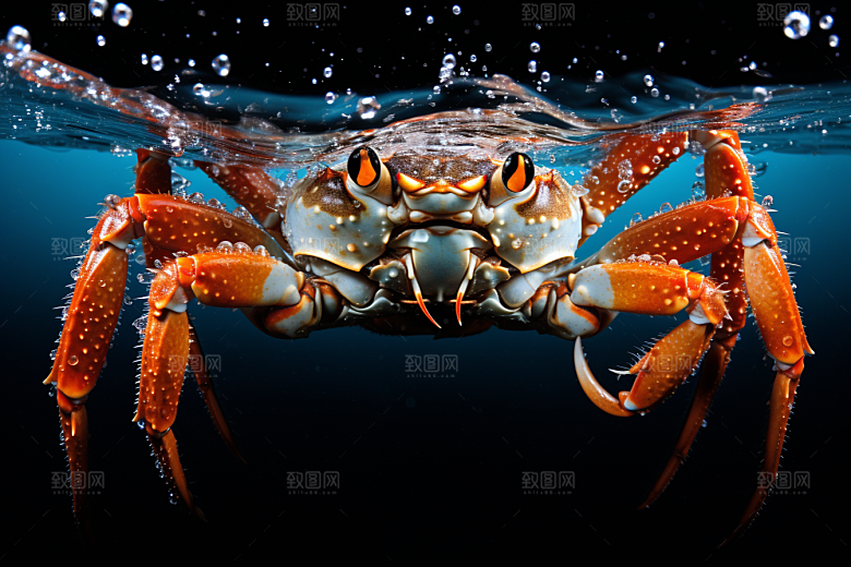 梭子蟹海鲜海蟹摄影图