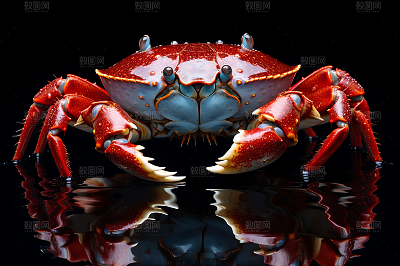 梭子蟹美味海货摄影图