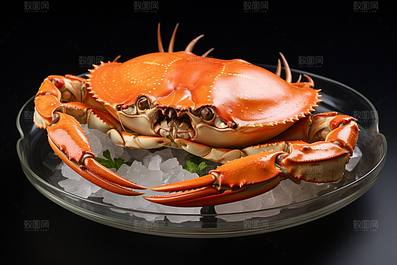 梭子蟹海货海鲜摄影图