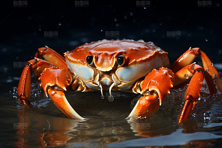 梭子蟹海鲜海蟹摄影图