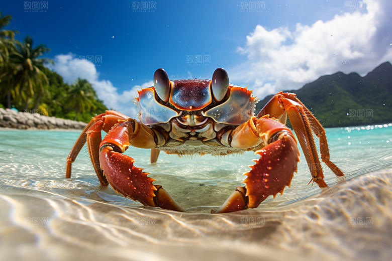 梭子蟹美食高清摄影图