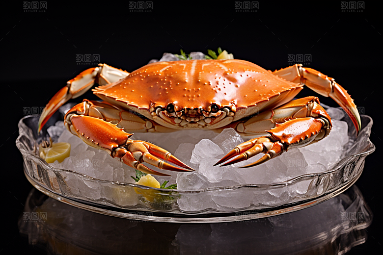 梭子蟹美味高清摄影图