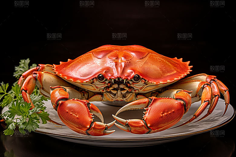 梭子蟹海货美味摄影图