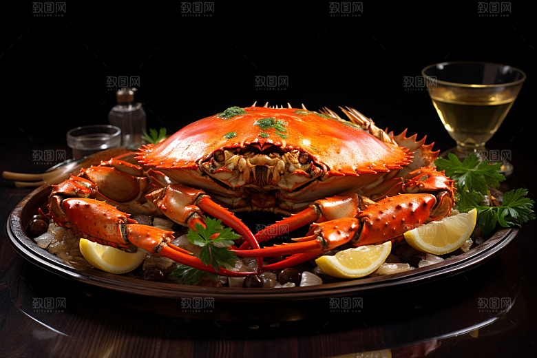 梭子蟹美味海货摄影图