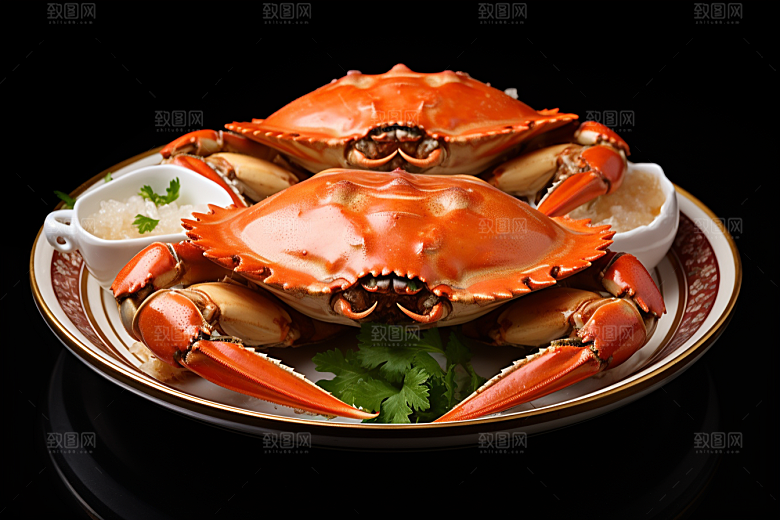 梭子蟹海鲜海蟹摄影图