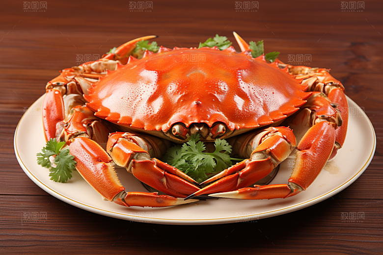 梭子蟹海洋海鲜摄影图