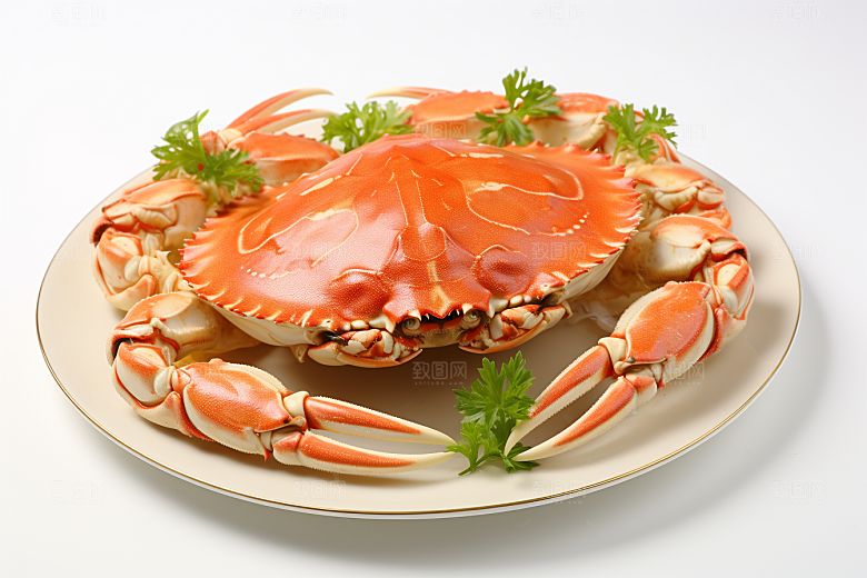 梭子蟹食材高清摄影图