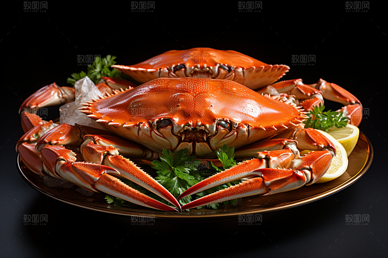 梭子蟹高清食材摄影图
