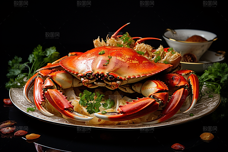 梭子蟹海货大海摄影图