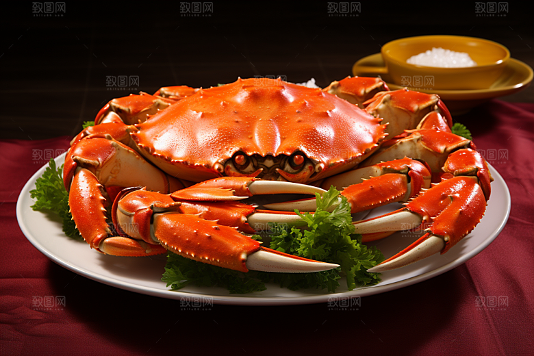 梭子蟹海鲜美味摄影图