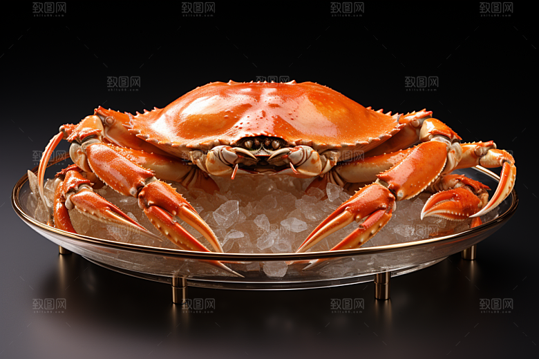 梭子蟹美食海货摄影图