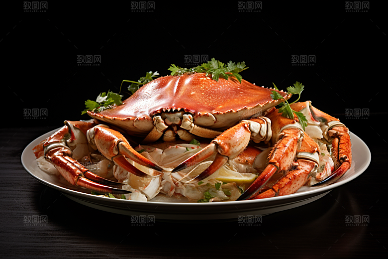 梭子蟹食材海鲜摄影图