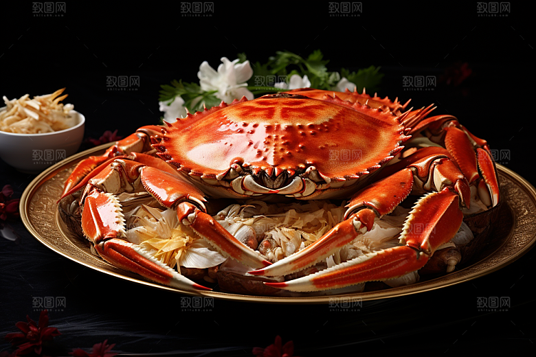 梭子蟹海蟹螃蟹摄影图