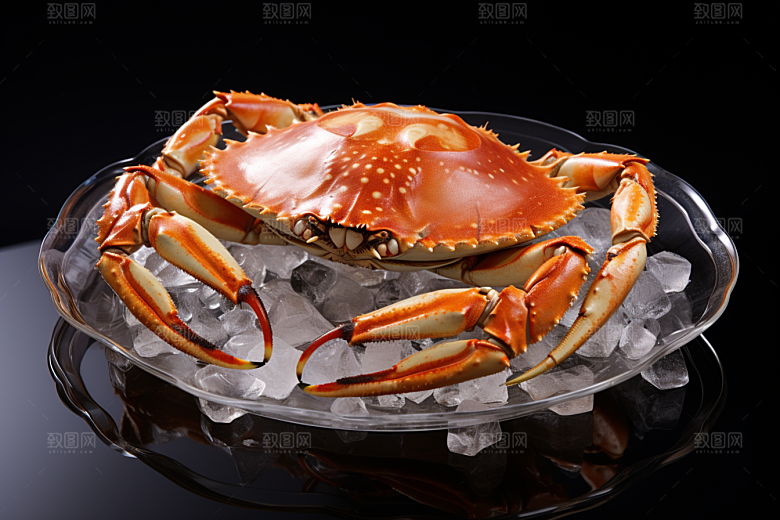 梭子蟹海蟹美味摄影图