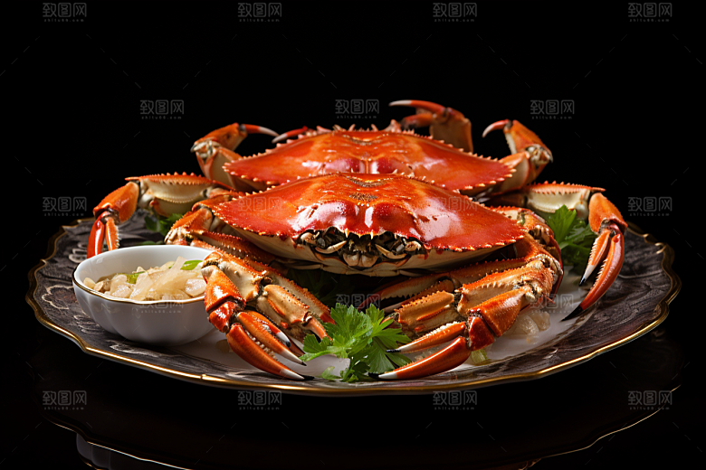 梭子蟹食材海蟹摄影图