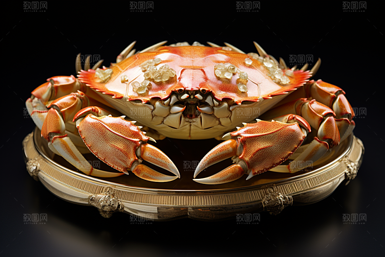 梭子蟹食材高清摄影图