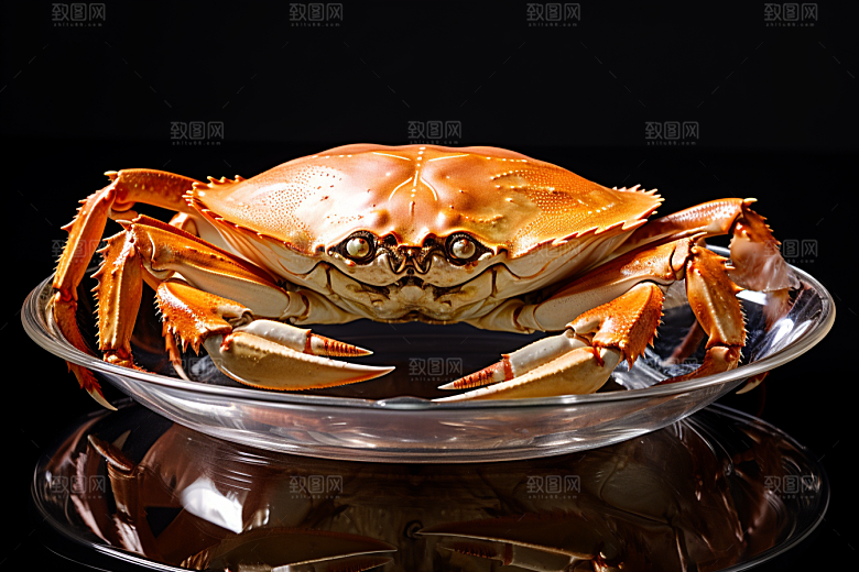 梭子蟹螃蟹高清摄影图