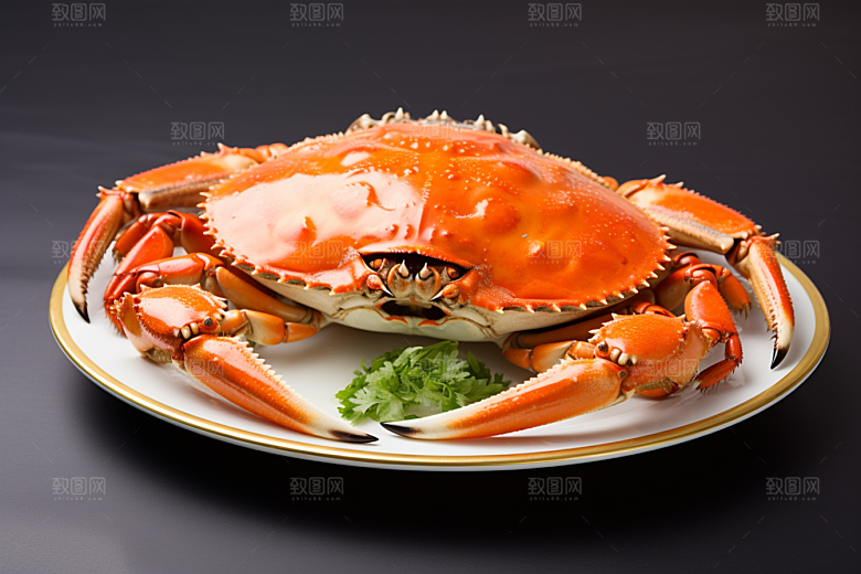 梭子蟹海货海洋摄影图