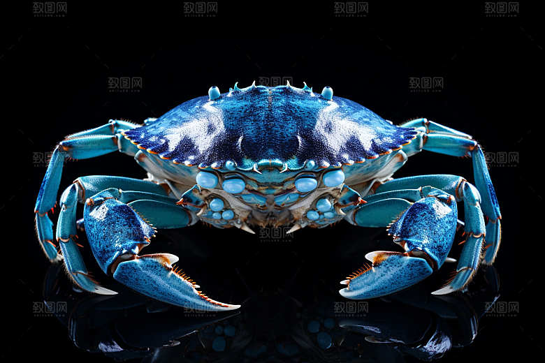 梭子蟹海货海洋摄影图