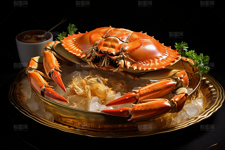 梭子蟹海蟹螃蟹摄影图